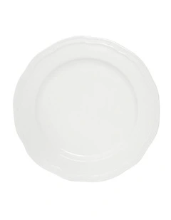 Florence Scallop Rim Dinner Plate 27cm in White