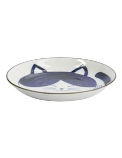Kawaii Neko Plate 16.5cm in White