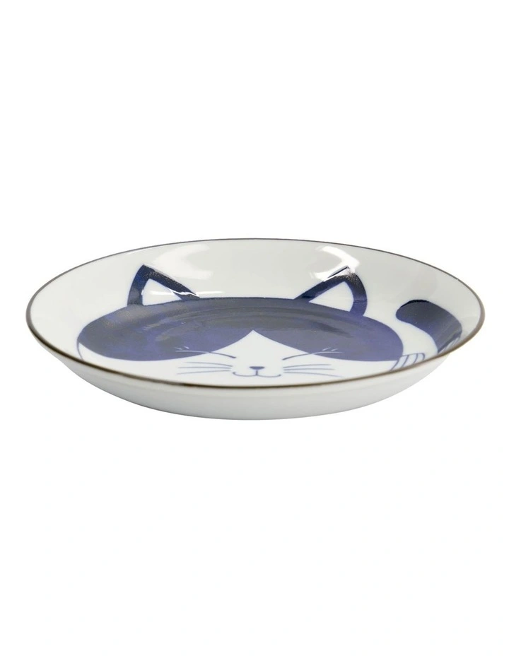 Kawaii Neko Plate 16.5cm in White image 1