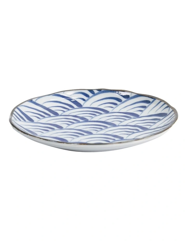Natsu Nami Plate 16.5cm in Blue image 1