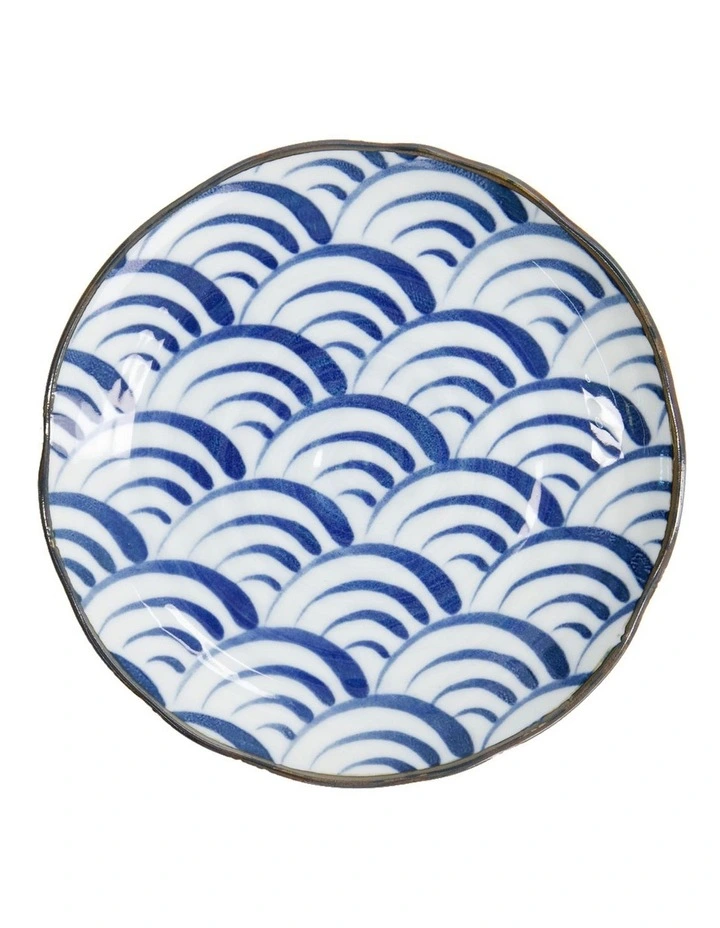 Natsu Nami Plate 16.5cm in Blue image 2