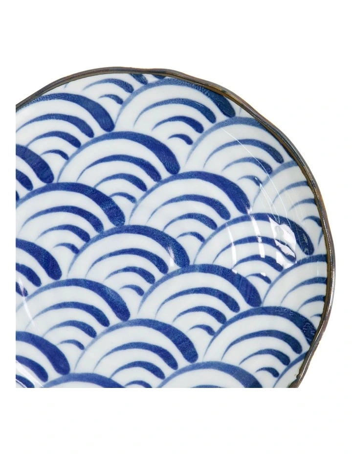Natsu Nami Plate 16.5cm in Blue image 5