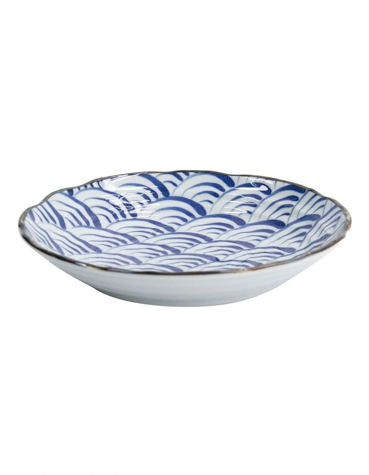 Natsu Nami Plate 22cm in Blue image 1