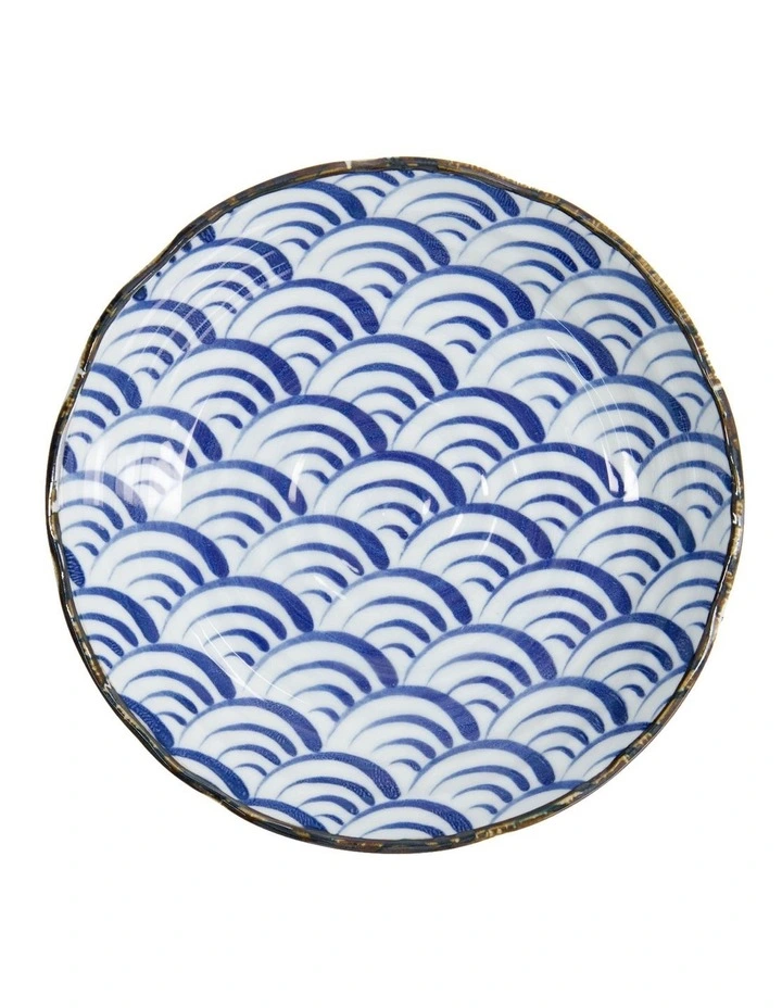 Natsu Nami Plate 22cm in Blue image 2