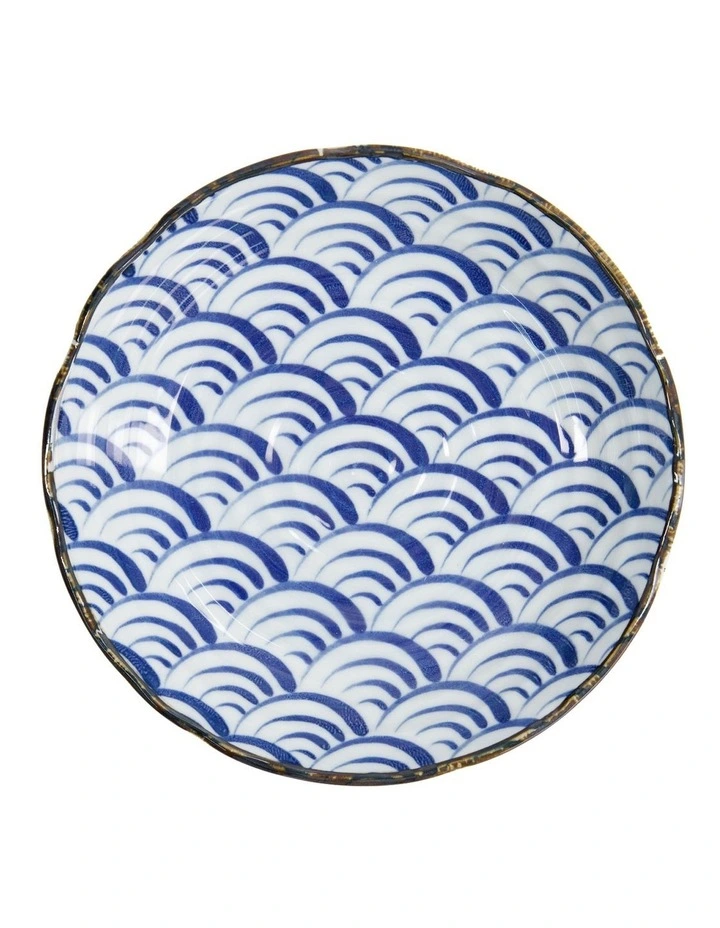 Natsu Nami Plate 22cm in Blue image 3