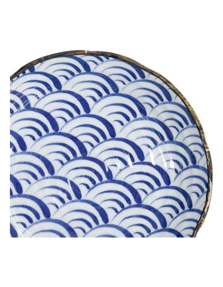 Natsu Nami Plate 22cm in Blue image 5