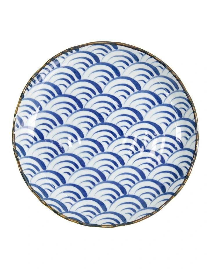 Natsu Nami Plate 25cm in Blue image 2