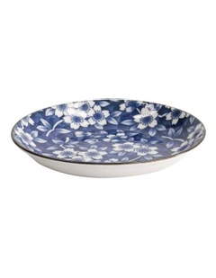 Sakura Round Plate 16cm in Blue