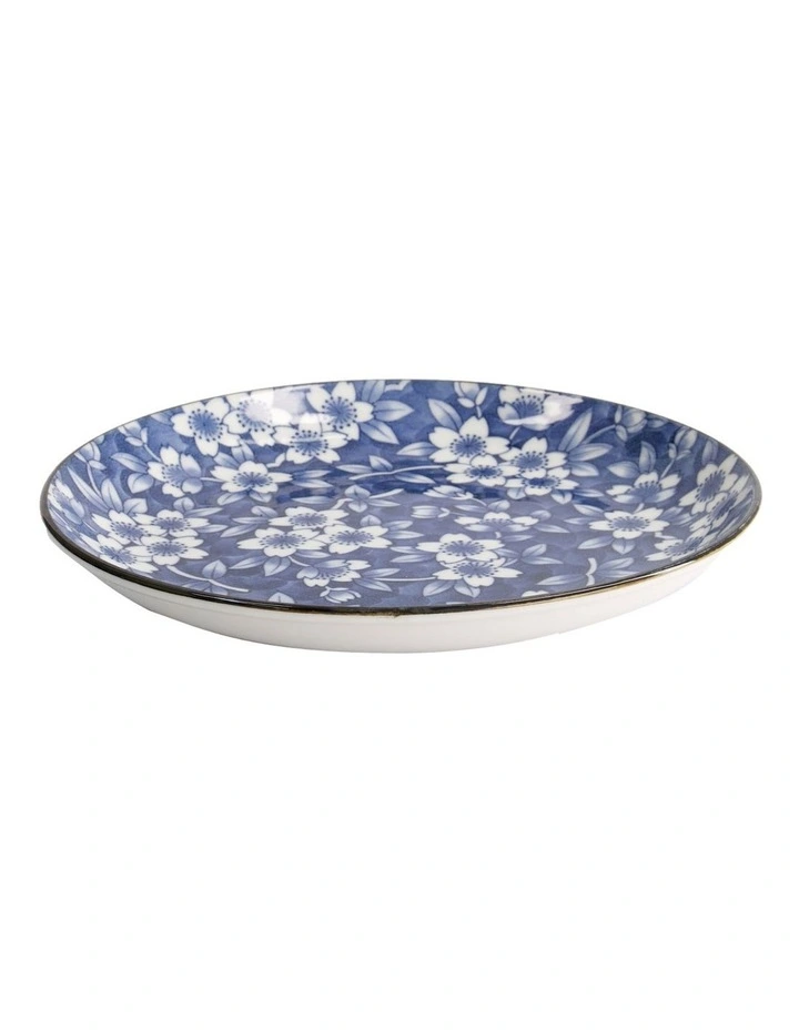 Sakura Round Plate 21cm in Blue image 1