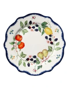 Frutta Scallop Rim Plate 19cm in Multi
