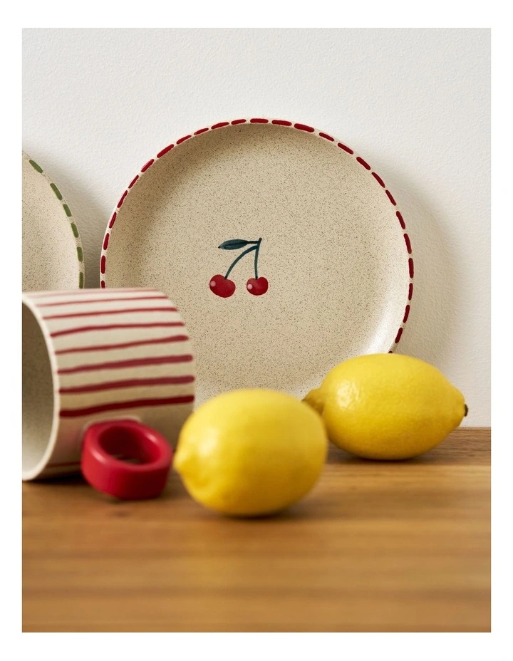 The Fruit Basket Cherry 16cm Hand Brushed Plate image 4