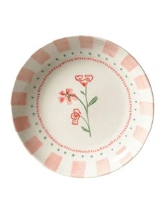 June's Garden Geranium Side Plate Set of 6 16cm in White