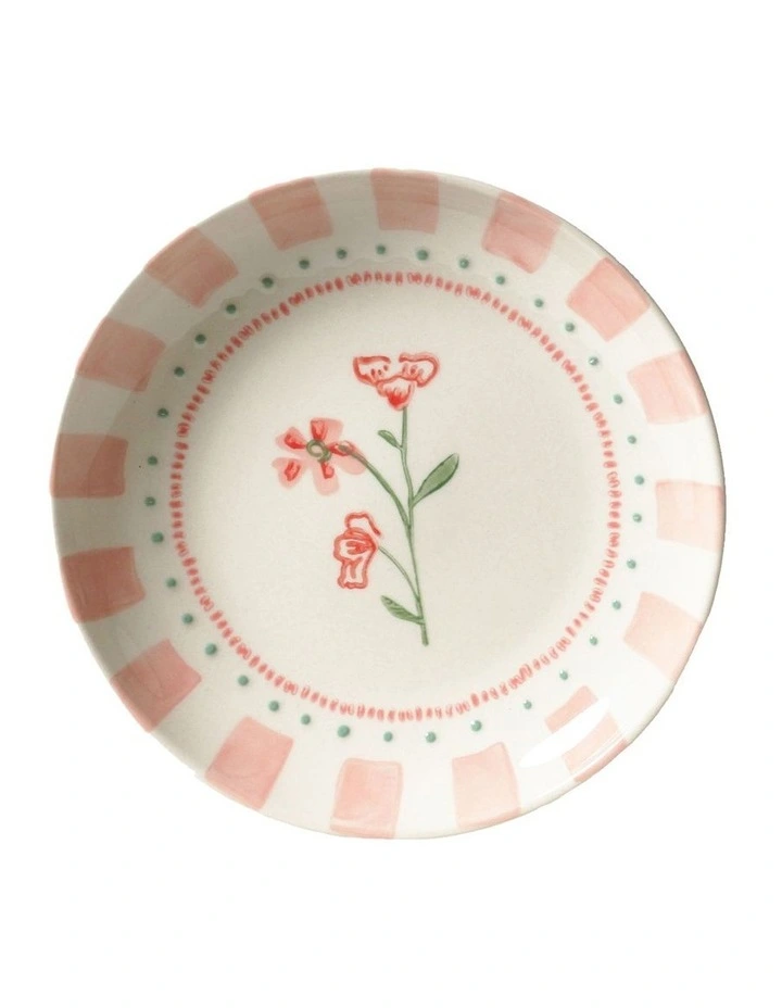 June's Garden Geranium Side Plate Set of 6 16cm in White image 1
