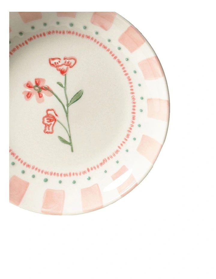 June's Garden Geranium Side Plate Set of 6 16cm in White image 3