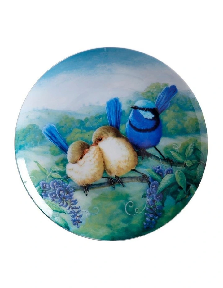 Birds of Australia Katherine Castle 10 Year Anniversary 20cm Splendid Fairy Wren Plate image 1