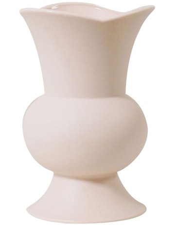 Peacock Stem Vase in White