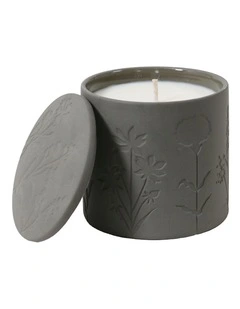 Wild Flowers Single Wicked Candle with Debossed Botanical