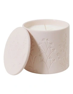 Wild Flower Wicked Candle with Debossed Botanical