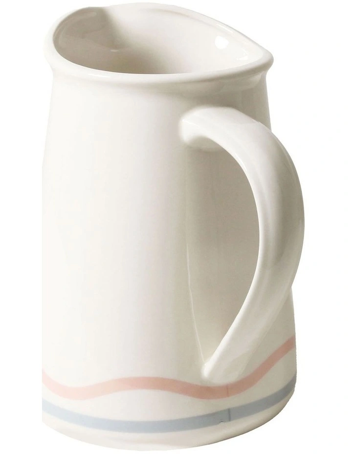 Summer Water Jug  1.4L Vintage White With Pink image 3