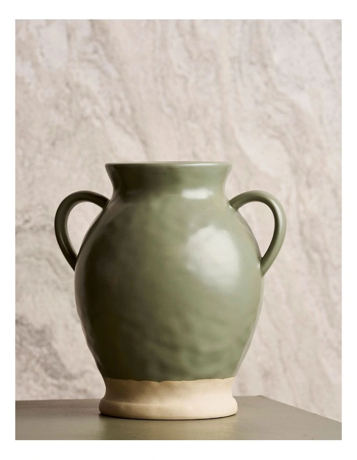Corfu Decorative Urn 25 x 23 x 18cm in Olive image 4