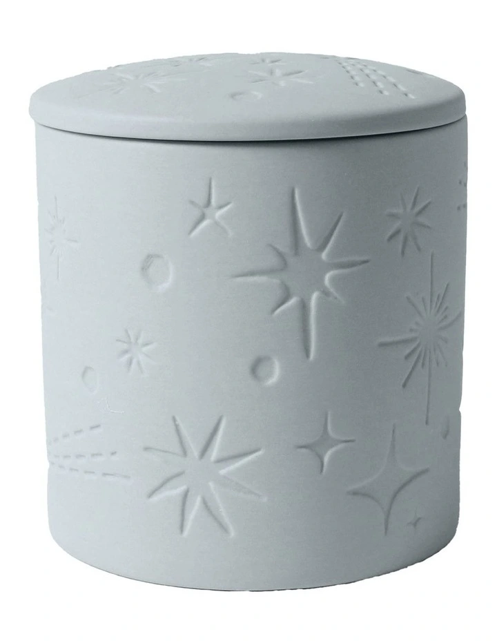 Celestial Debossed Candle With Lid in Ice Blue image 3