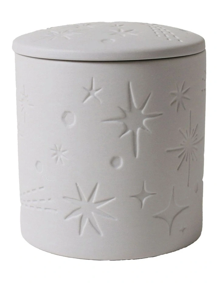 Celestial Debossed Candle With Lid in Grey image 3