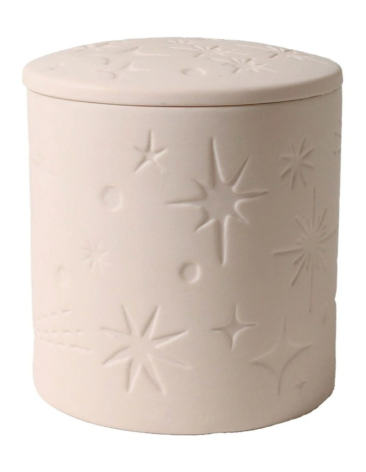 Celestial Debossed Candle With Lid in Pink image 3