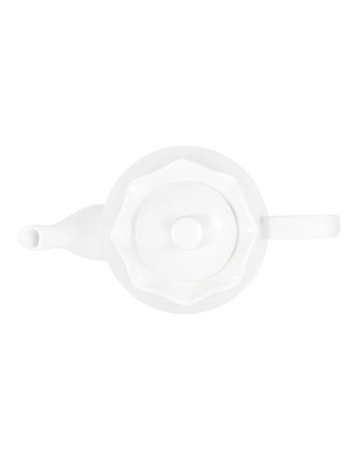 Florence Scallop Teapot 1L in White image 2