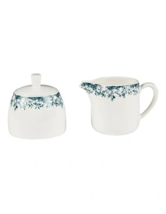 Rosetta Sugar & Creamer Set Gift Boxed in Antique Blue