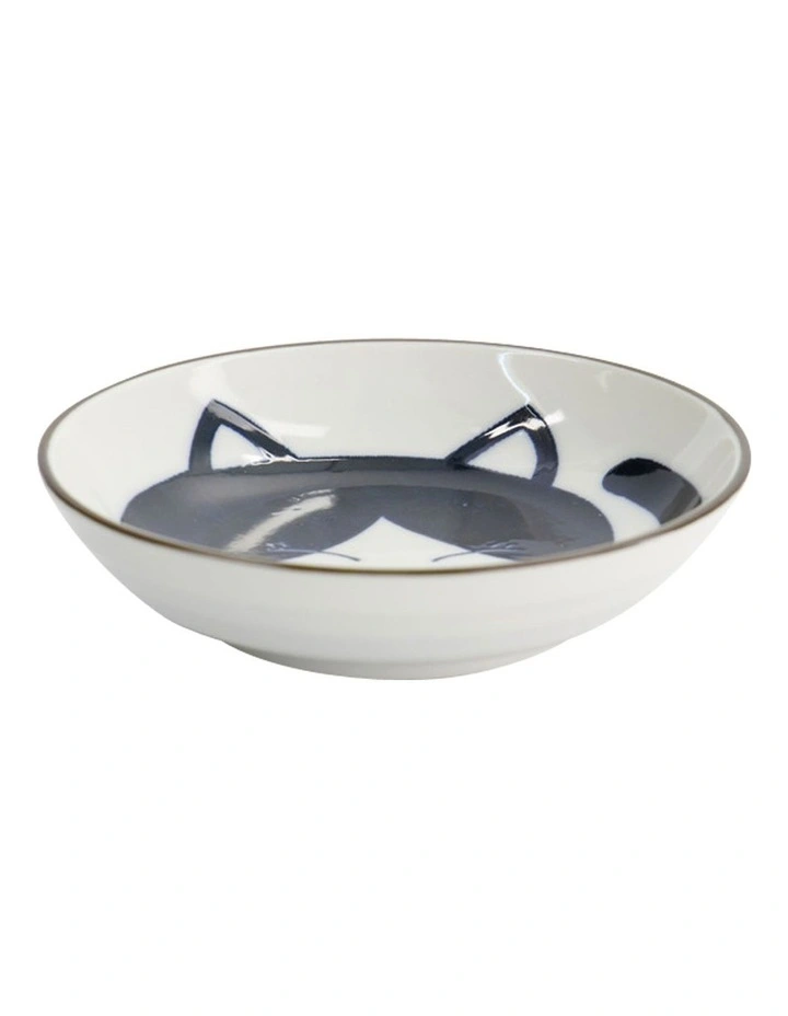 Kawaii Cat Neko Sauce Dish 10x2.5cm in Blue Cat image 1
