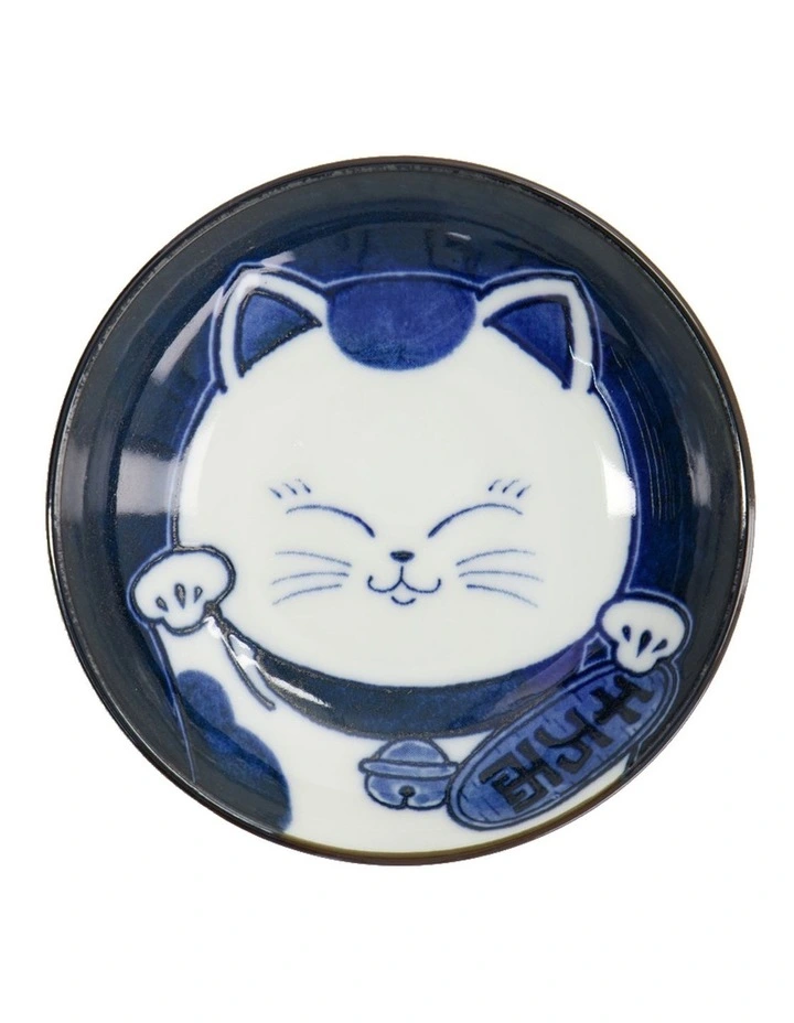Kawaii Cat Neko Sauce Dish 10x2.5cm in White Cat image 2