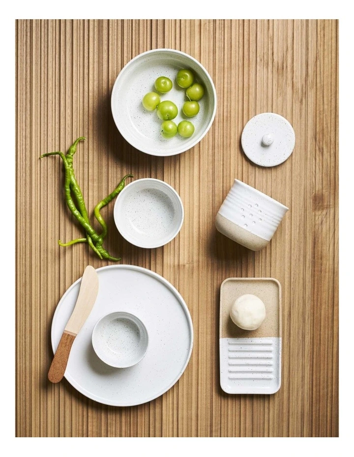 Natural Home Condiment Bowls with Lid Set of 2 -360ml in White image 2