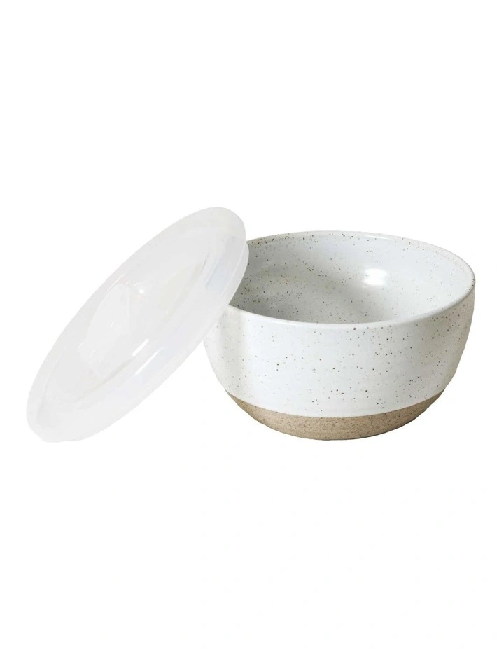 Natural Home Condiment Bowls with Lid Set of 2 -360ml in White image 3