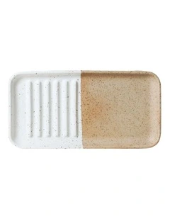 Natural Home Wash Up Kitchen Tray 20x10.5x1.5cm in White