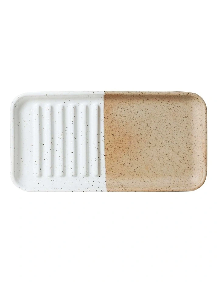 Natural Home Wash Up Kitchen Tray 20x10.5x1.5cm in White image 1