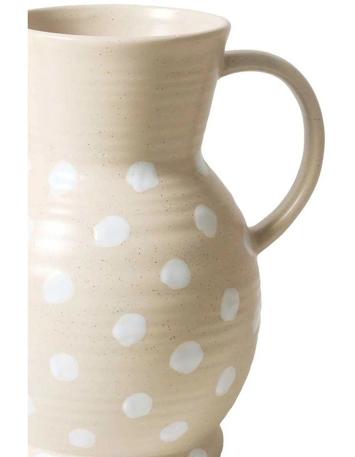 Creative Kitchen Pitcher Handbrushed Polka Dots 1.5L in Cream image 3