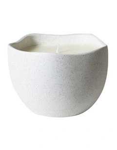 Ocean Single Wicked Candle White Speckle - Pear & Freesia