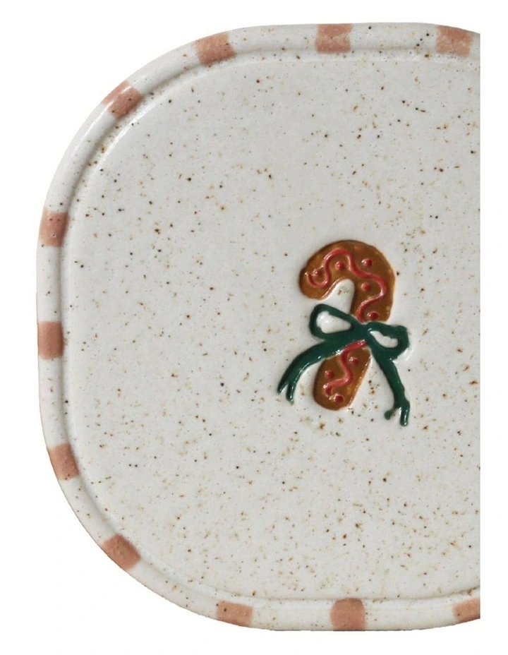 Noel Collection Coaster Hand brushed Candy Cane image 3