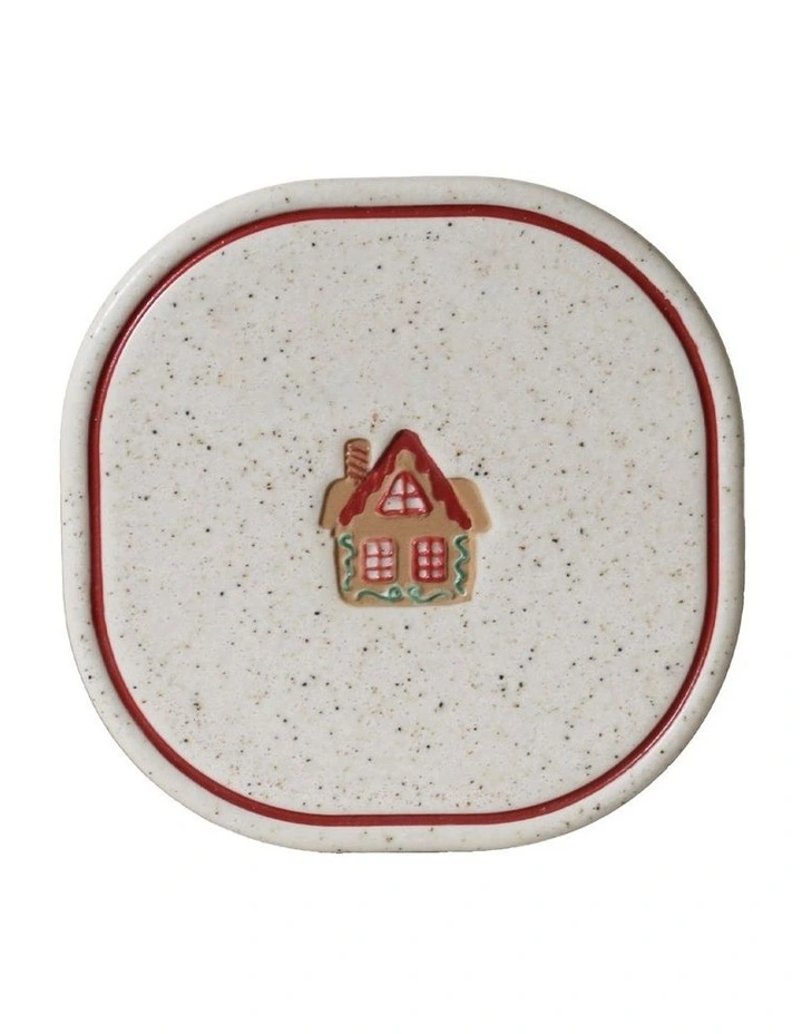 Noel Collection Coaster Hand brushed Gingerbread House image 1