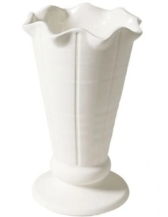 Trophy Life Violet Vase in Vintage White