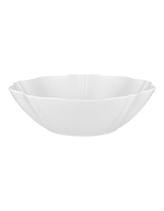 Florence Scallop Serving Bowl 25x7.5cm in White