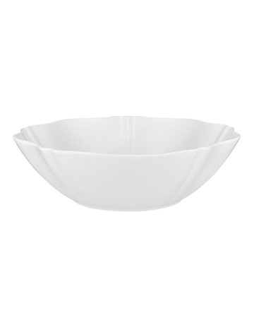 Florence Scallop Rim Oval Plate 23x17cm in White