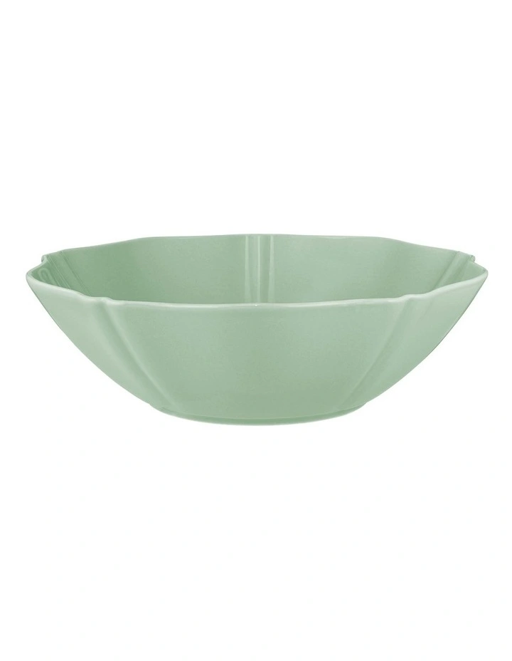 Florence Scallop Serving Bowl 25x7.5cm in Light Green image 1
