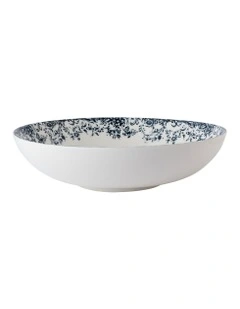 Rosetta Round Serving Bowl 28x7cm Gift Boxed in Antique Blue
