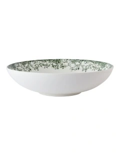 Rosetta Round Serving Bowl 28x7cm Gift Boxed in Antique Green