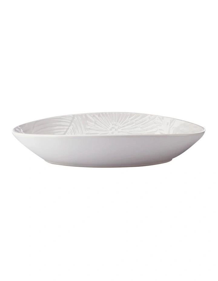 Panama Oval Serving Bowl 24x17cm Gift Boxed in White image 1