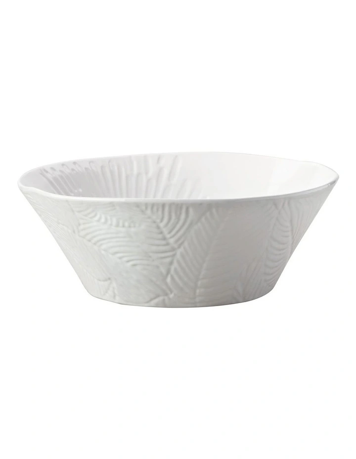 Panama Round Serving Bowl 25cm Gift Boxed in White image 1