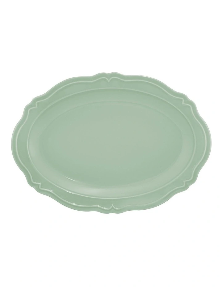 Florence Scallop Platter 35x25cm Gift Boxed in Light Green image 1