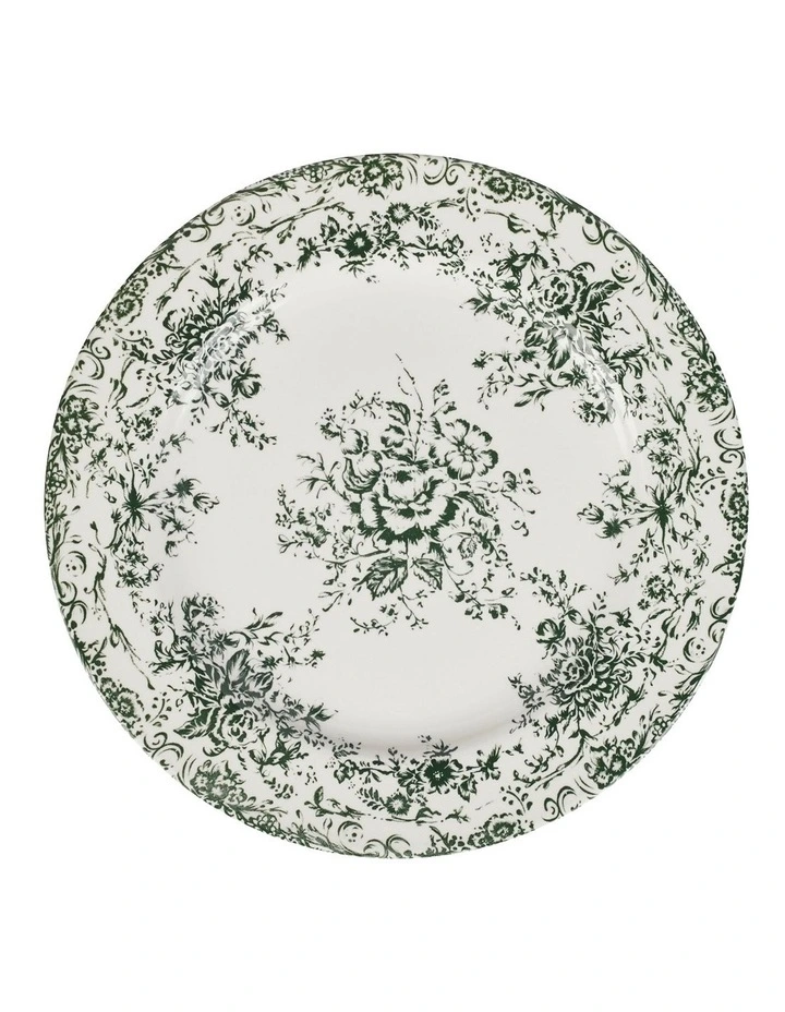 Rosetta Round Platter 33cm Gift Boxed in Antique Green image 1