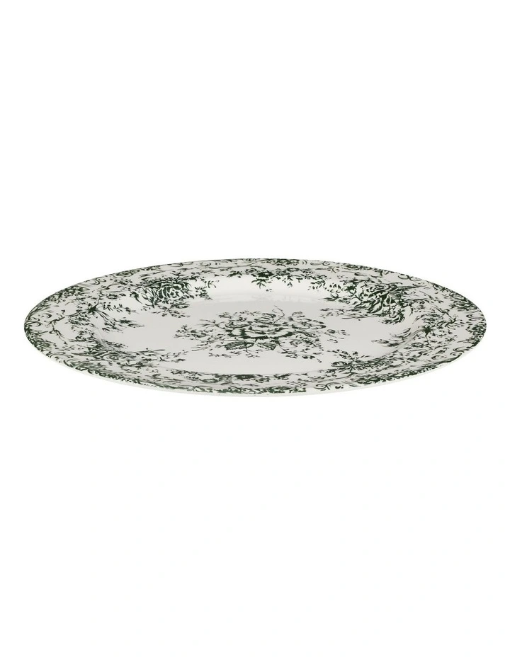 Rosetta Round Platter 33cm Gift Boxed in Antique Green image 2